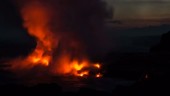 Hawaiian volcanic eruption, timelapse