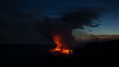 Hawaiian volcanic eruption, timelapse