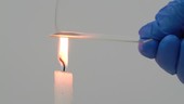 High-voltage electricity and soot on a glass slide