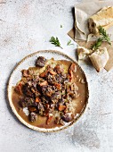 French beef ragout with orange and red wine