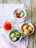 Rice balls with sweet and sour sauce