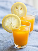 Turmeric shots with ginger and lemon juice