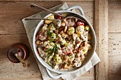 Quick and easy gnocchi ragout with chanterelle mushrooms