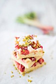 Rhubarb sheet cake