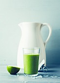 A kale and coconut milk shake with pineapple