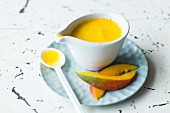 Sweet mango sauce with orange juice and honey