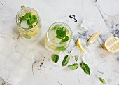 Homemade lemonade with mint (sugar-free)