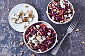 Red cabbage and carrot salad