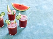 Watermelon juice with cucumber