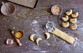 Making Hungarian nut pastries