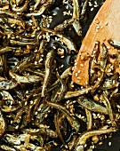 Myeolchi bokkeum - fried anchovies with soy sauce and sesame seeds (Korea)