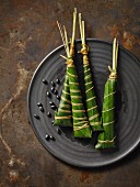Chimaki (sticky rice in a bamboo leaf, Japan)