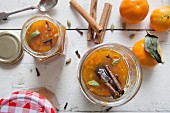 Clementine jam with cinnamon, cloves and cardamom