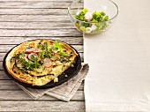Spring quiche with vegetables