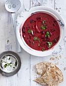 Beetroot and coconut soup