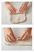How to make a dough for long bread shapes