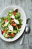 Asparagus salad with goat's cheese