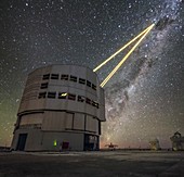 Artificial laser stars at the VLT over Paranal