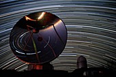 Star trails over ESO telescopes at La Silla