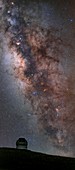 Milky Way over GranTeCan telescope
