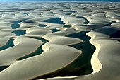Rain ponds in sand dunes, Brazil