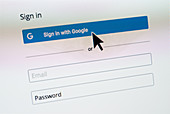 Google login page