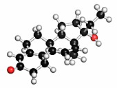 Tetrahydrogestrinone anabolic steroid molecule