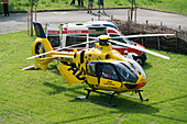 Adac helicopter and ambulance