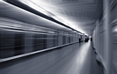 Corridor, blurred motion