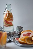Citrus water with grapefruit and oranges