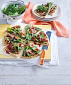 Beef Pizzas with Kale Salad