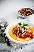 Polenta with tomato sauce