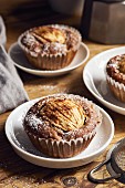 Apple muffins with wholemeal flour and coconut blossom sugar