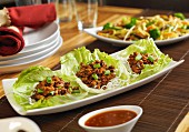 Asian chicken salad wraps