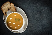 Homemade pumpkin soup