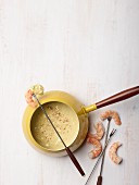 Shrimp and avocado fondue