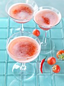 Strawberry and chili bellinis