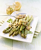 Asparagus with anchovy and caper sauce