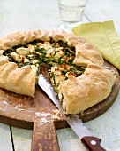 Galette mit Spinat und Feta