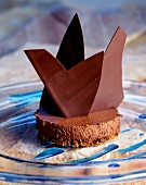 Mousse au chocolat with chocolate sails