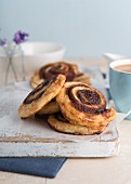 Puff pastry snails and tea