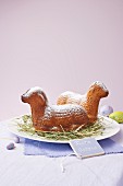 Baked Easter lamb with icing sugar