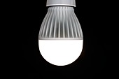 LED light bulb with cooling fins