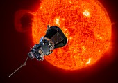 Parker Solar Probe at the Sun, illustration