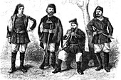 19th Century Sardinian men, illustration