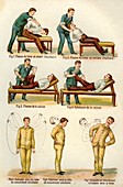 19th Century gymnastic therapy, illustration