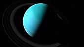 Flight through the rings of Uranus, animation