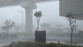 Building during Typhoon Vongfong