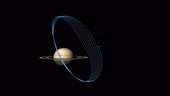 Cassini's final orbits of Saturn, animation