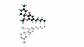 THC cannabis drug molecule, animation